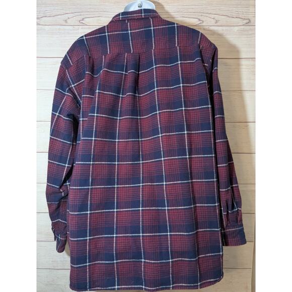 LL Bean Mens SZ L Plaid Traditional Fit Flannel Shirt Vintage - Picture 2 of 8